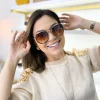 Gafas hexagonales marrón 2.0 degradé