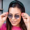 Gafas hexagonales clasicos rosados-espejados 400UV - Imagen 3