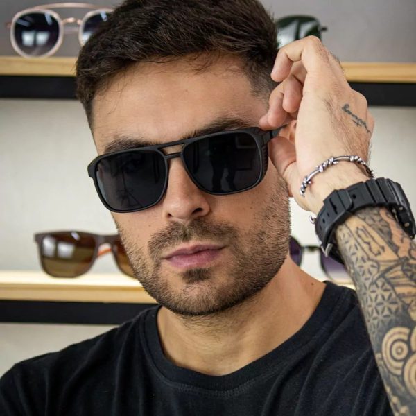 Lentes Boss 2.0 Negro Mate Rectangular UV-400 - Imagen 2