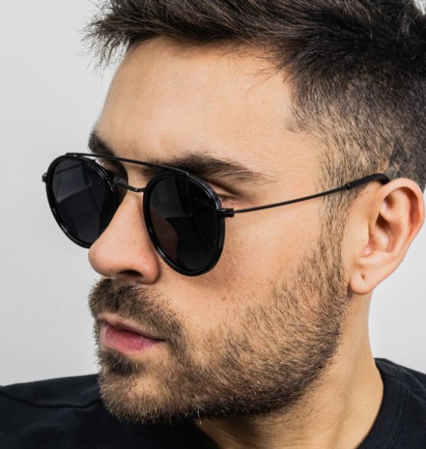 Lentes de Sol Round Play Negro Mate - 400 UV - Imagen 3